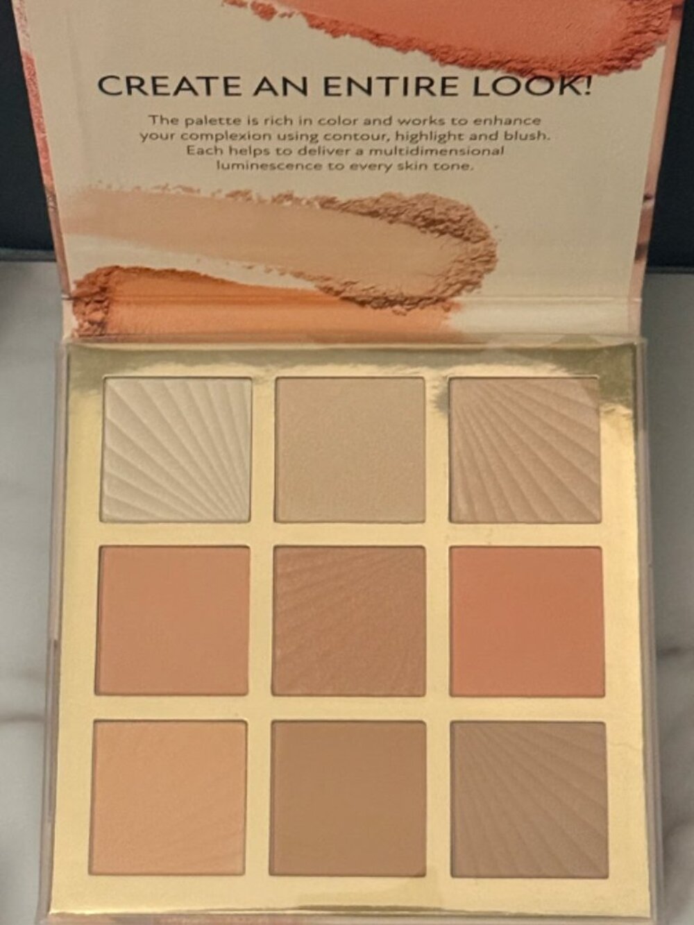 NIB Ellen Tracy Highlight, Blush, and Contour Face Palette